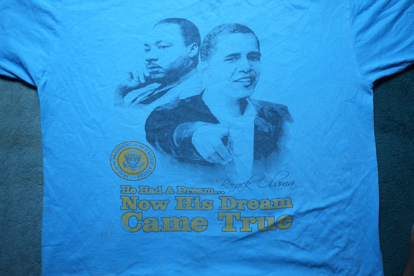 MLK/Obama Black History Month Tee L