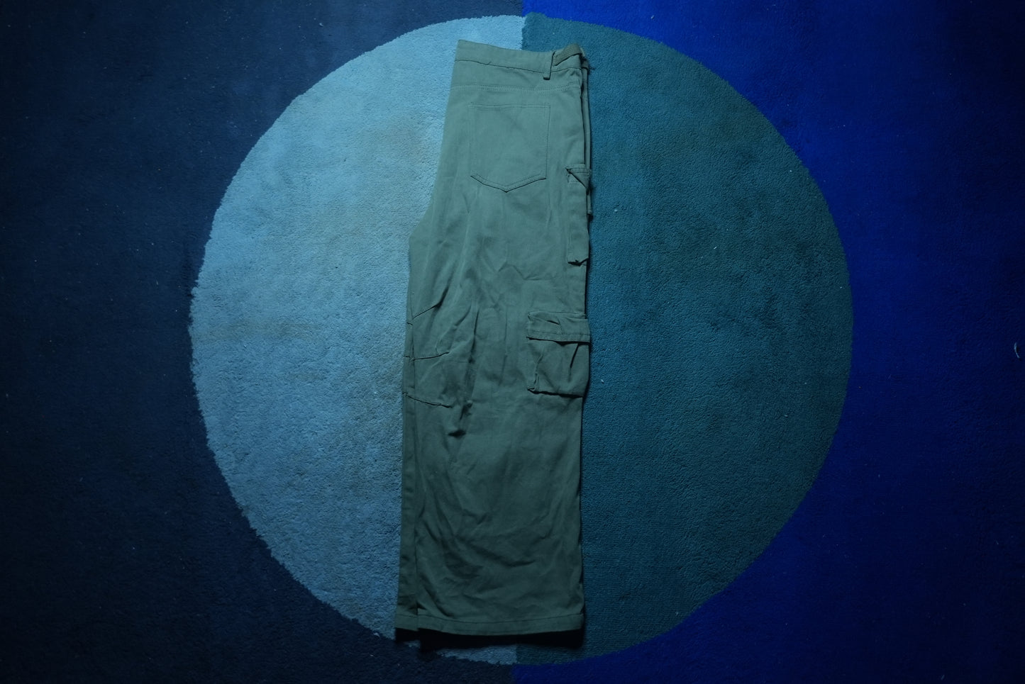 Olive Cargo Flare Pants