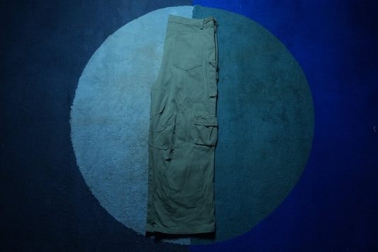 Olive Cargo Flare Pants
